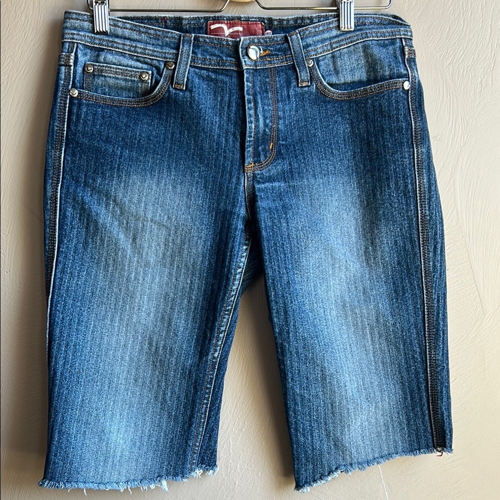 Miss Vigoss Distressed Blue Denim Cutoff Shorts Bermuda. Size 11/12